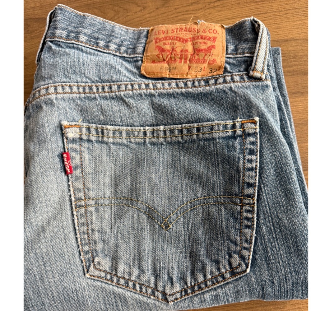 Levi's 559 Relaxed Straight Jeans Mens 33x32 Blue Wash Denim